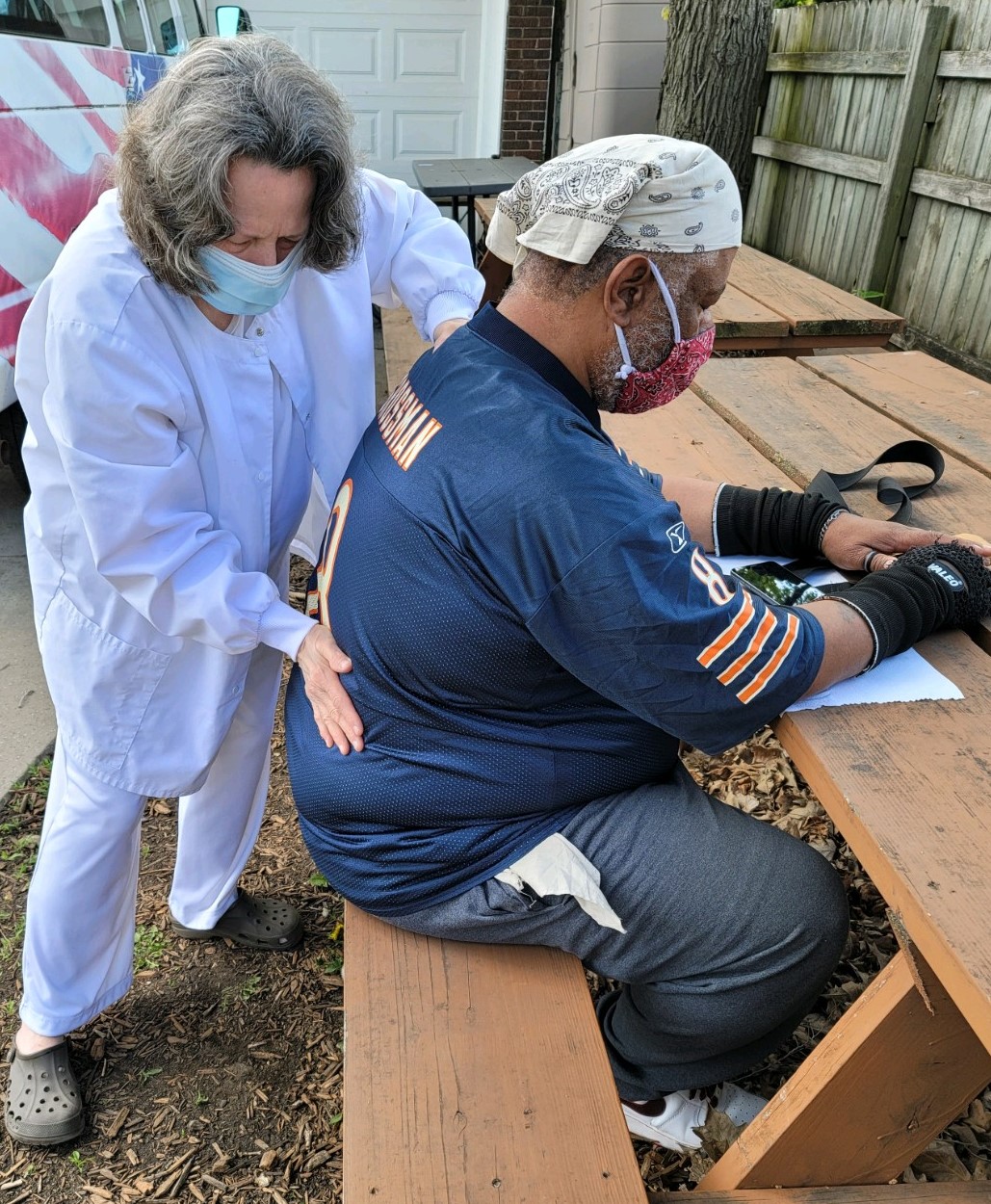 Veteran Receives Massage Therapy